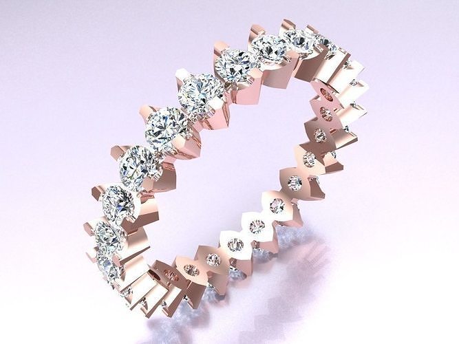 Diamond Ring  - N3873 - 17mm 3D print model