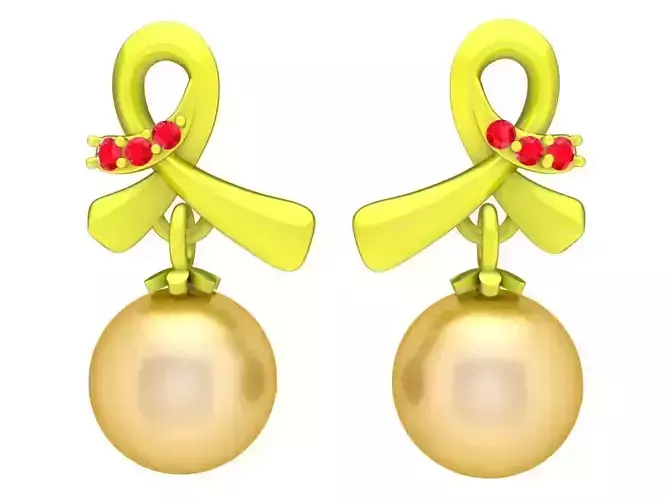 6010 luxury diamond pearl earrings