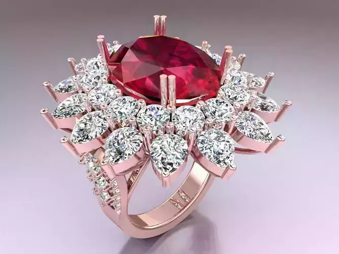 Oval Stone Ring - Womens Rings - N3842