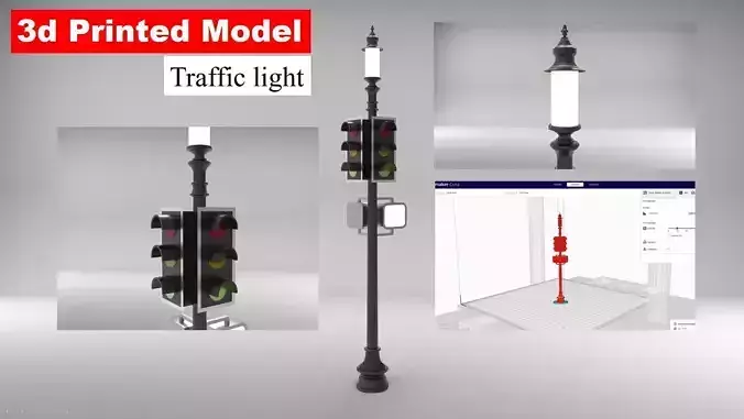 Traffic light model 3d printed 3D print model