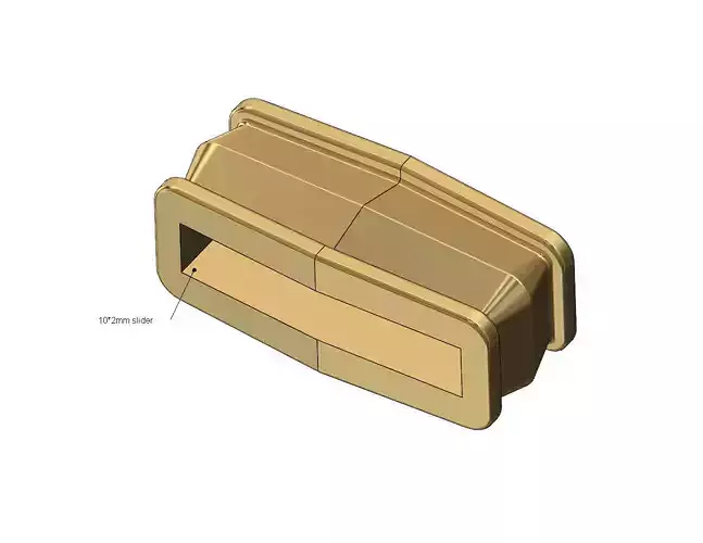 Tapered colonial fluted bracelet bead slider charm 3D print model