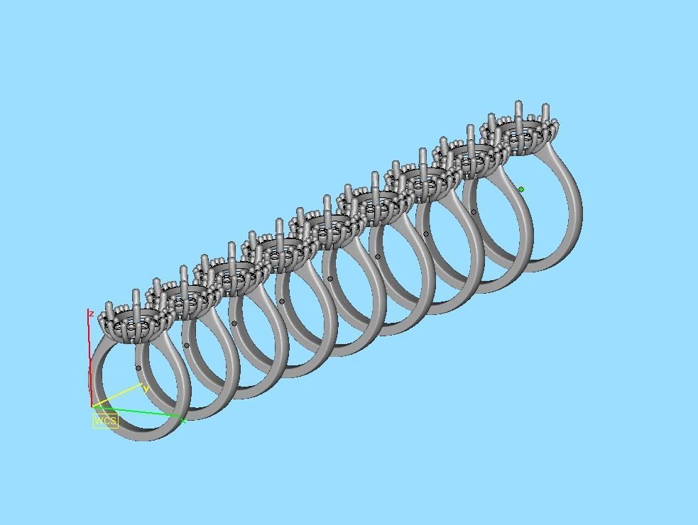 Diana Emerald Engagement Ring 10x8 Oval Stone  3D print model_11