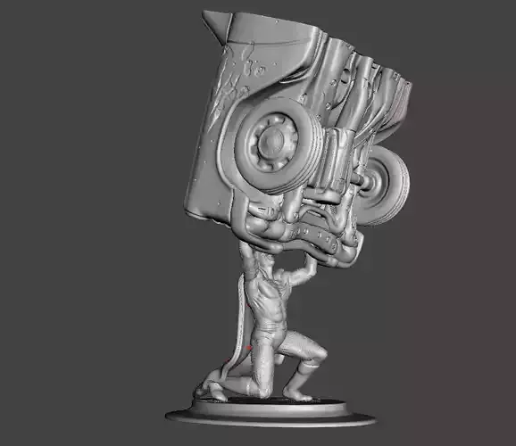 superman car lift action model  3D print model