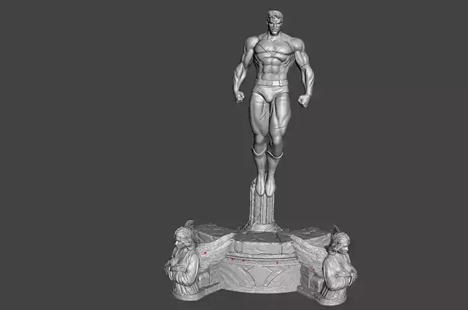 superman iconic pose dc with angles  3D print model