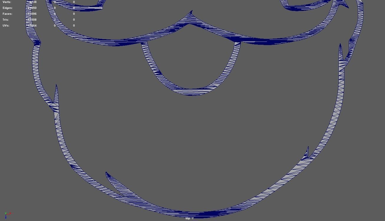 Santa Claus Wall Silhouette 01 3D print model_8