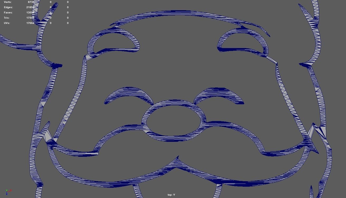 Santa Claus Wall Silhouette 01 3D print model_7