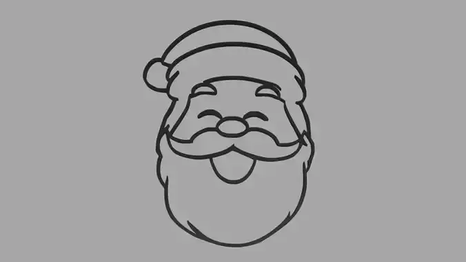 Santa Claus Wall Silhouette 01 3D print model