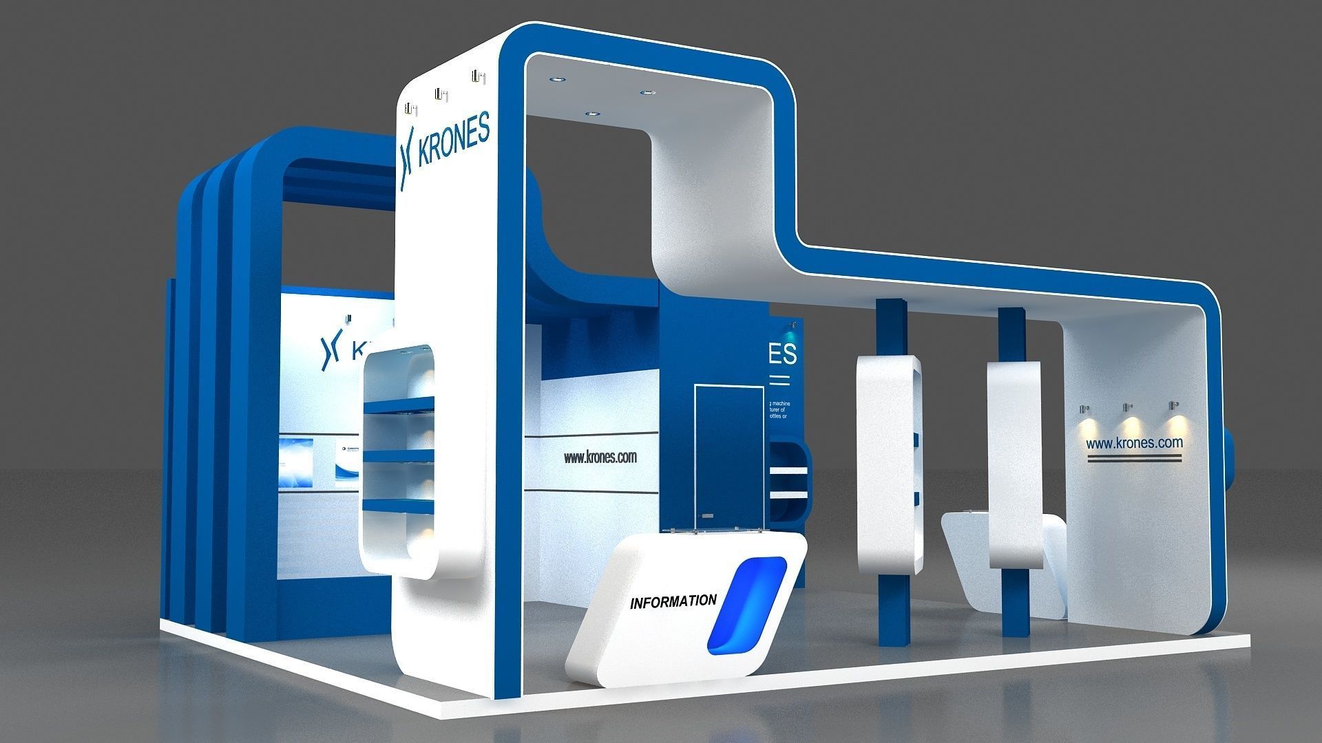 Exhibition Low-poly 3D model_6