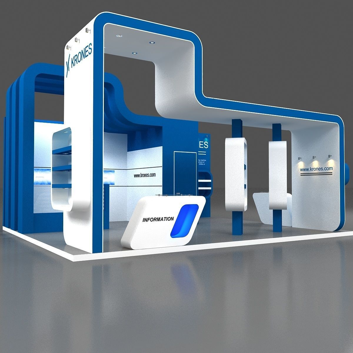 Exhibition Low-poly 3D model_11