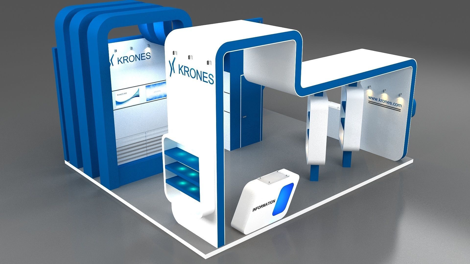 Exhibition Low-poly 3D model_7