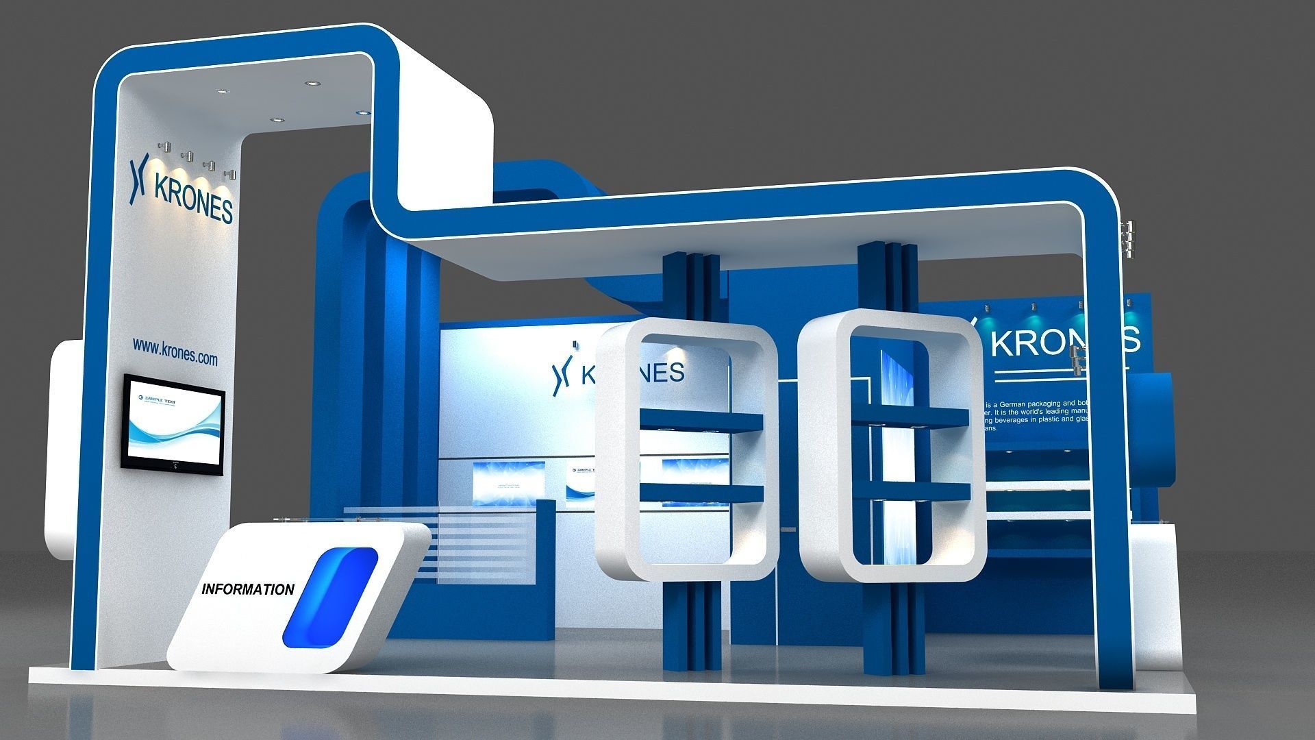 Exhibition Low-poly 3D model_5