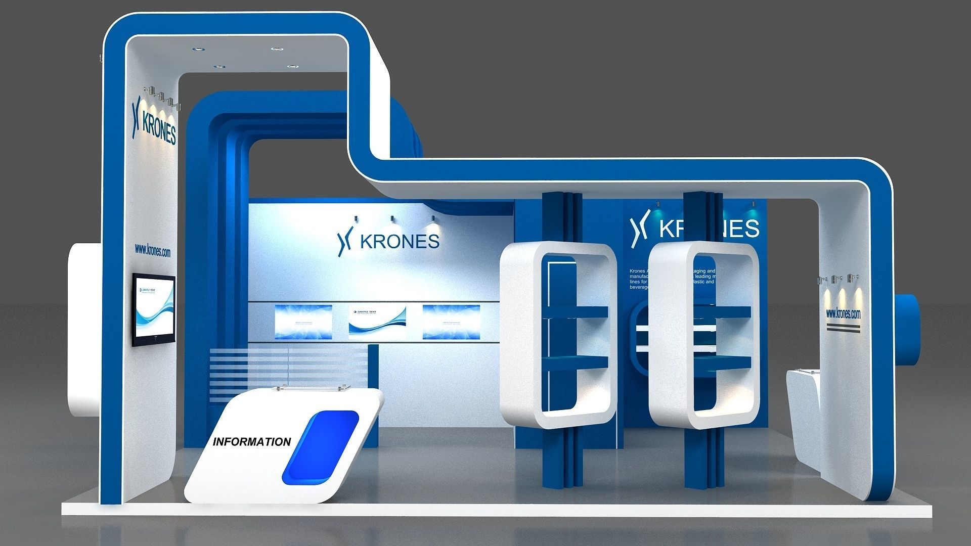 Exhibition Low-poly 3D model_9