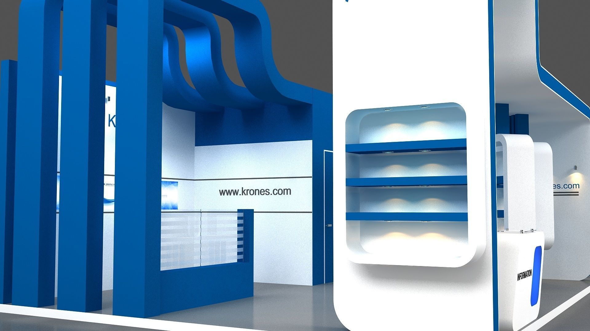 Exhibition Low-poly 3D model_8