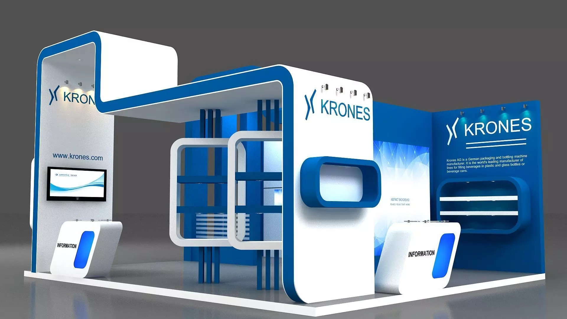 Exhibition Low-poly 3D model_4