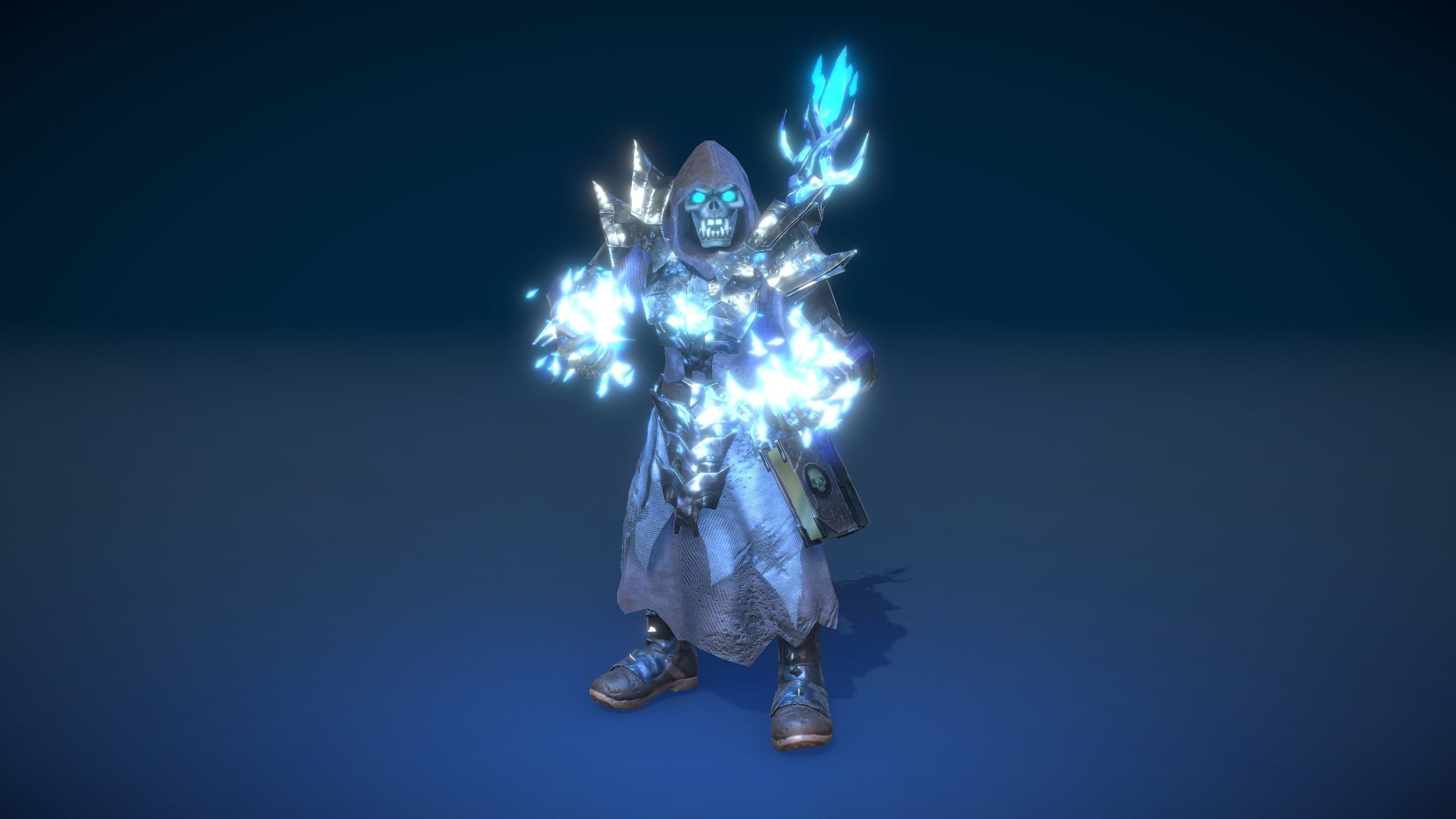 Skeleton Dark Mage Low-poly 3D model_2