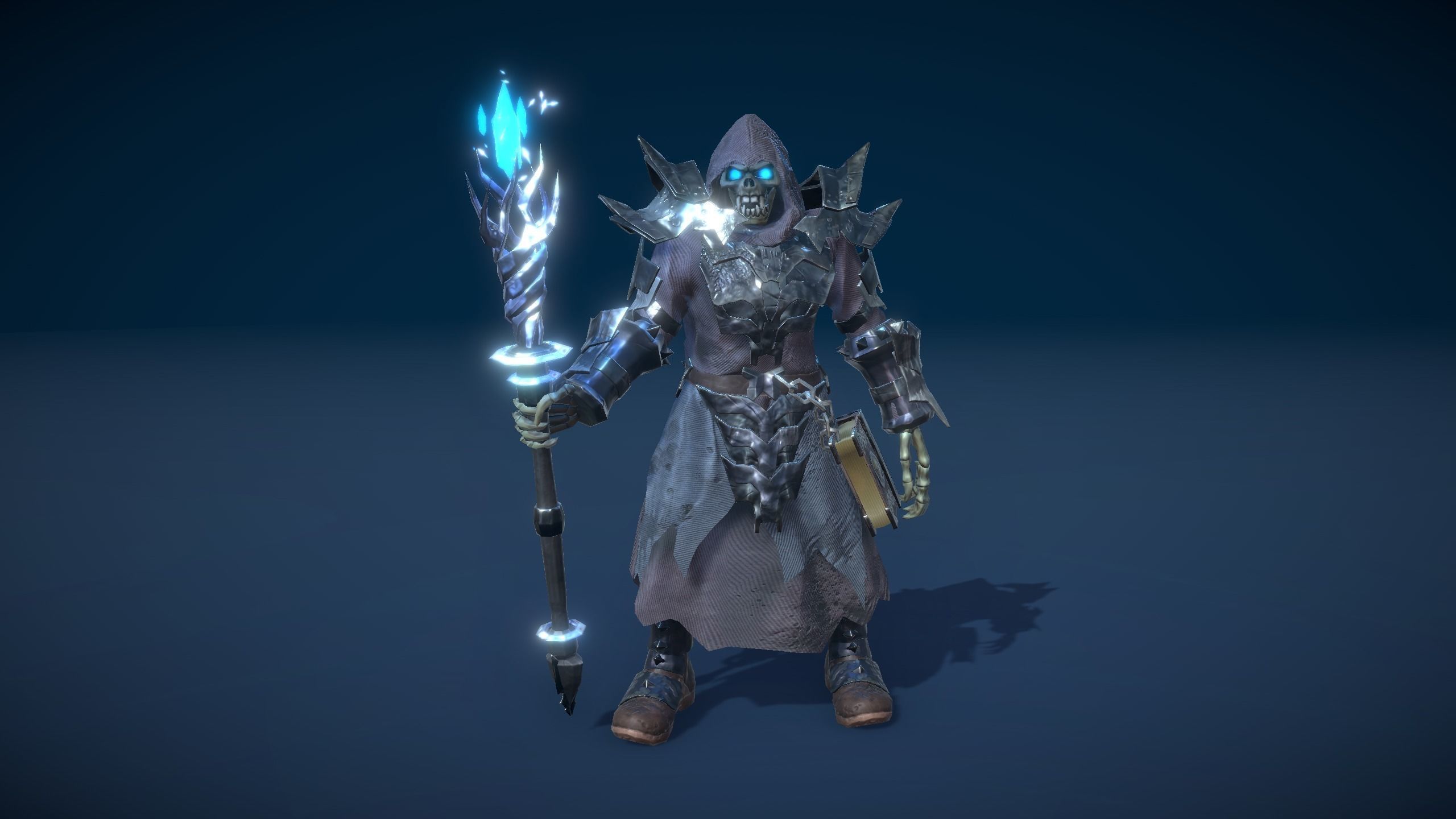 Skeleton Dark Mage Low-poly 3D model_3