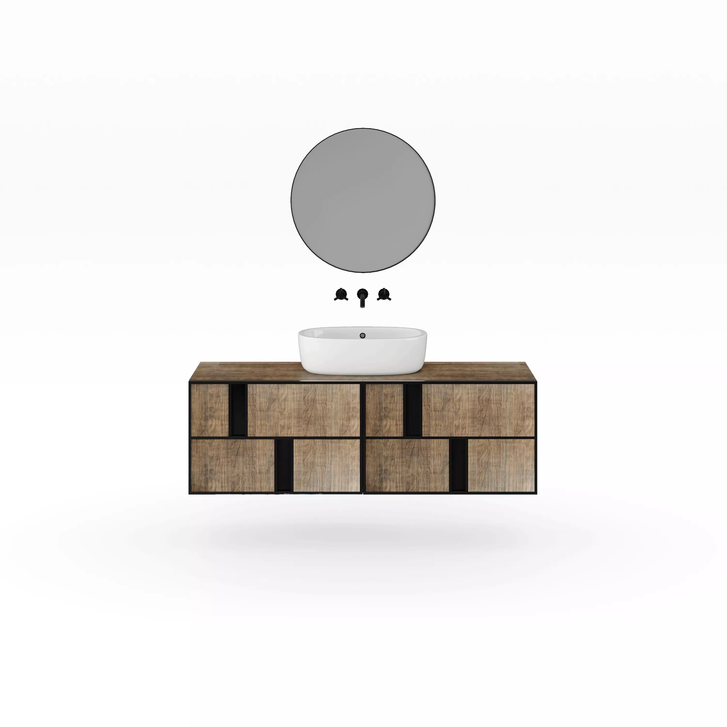 Bathroom Wash Basin Low-poly 3D model_0