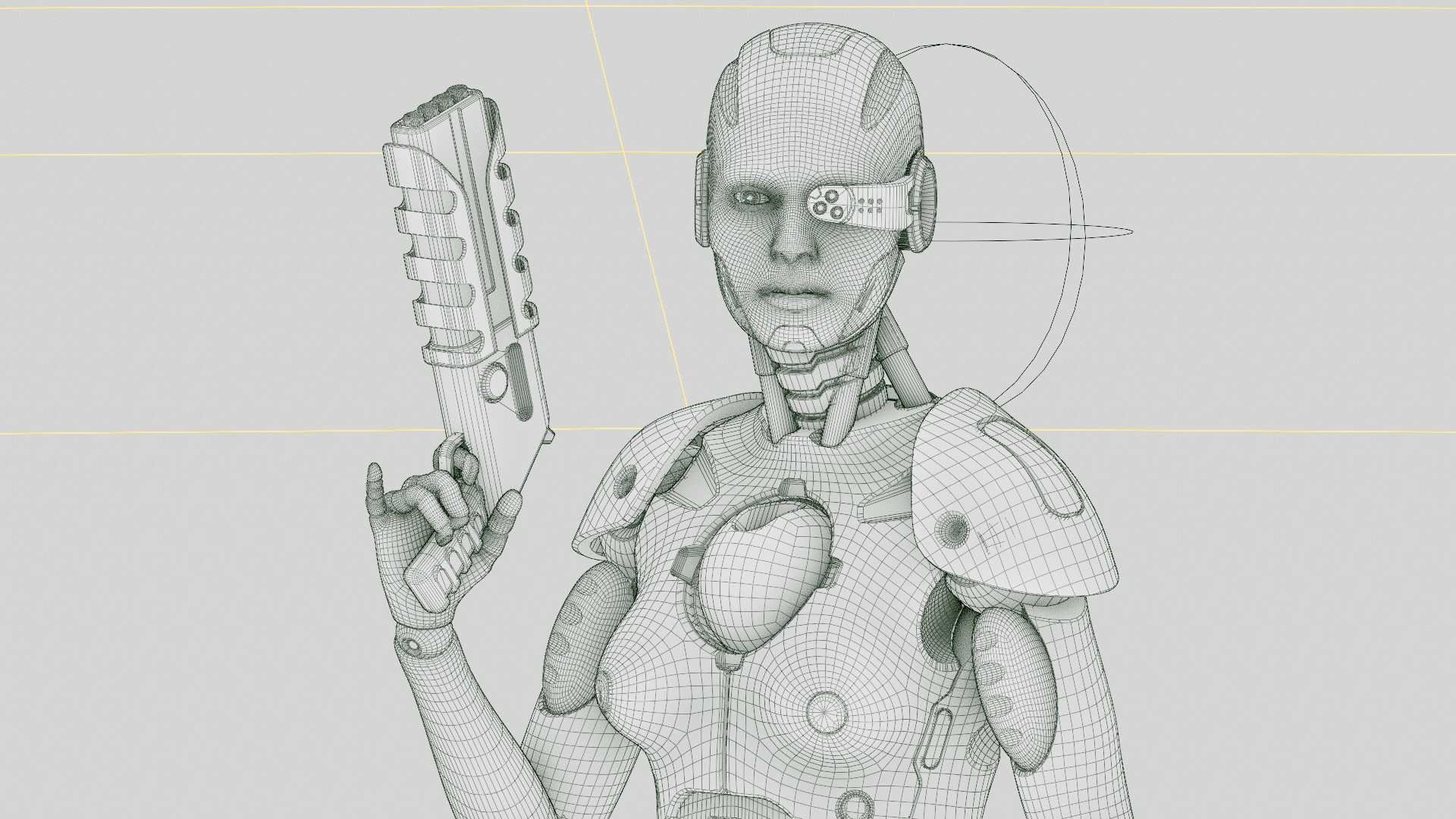 ANDROID OMEGA-B   RIGGED 3D model_38