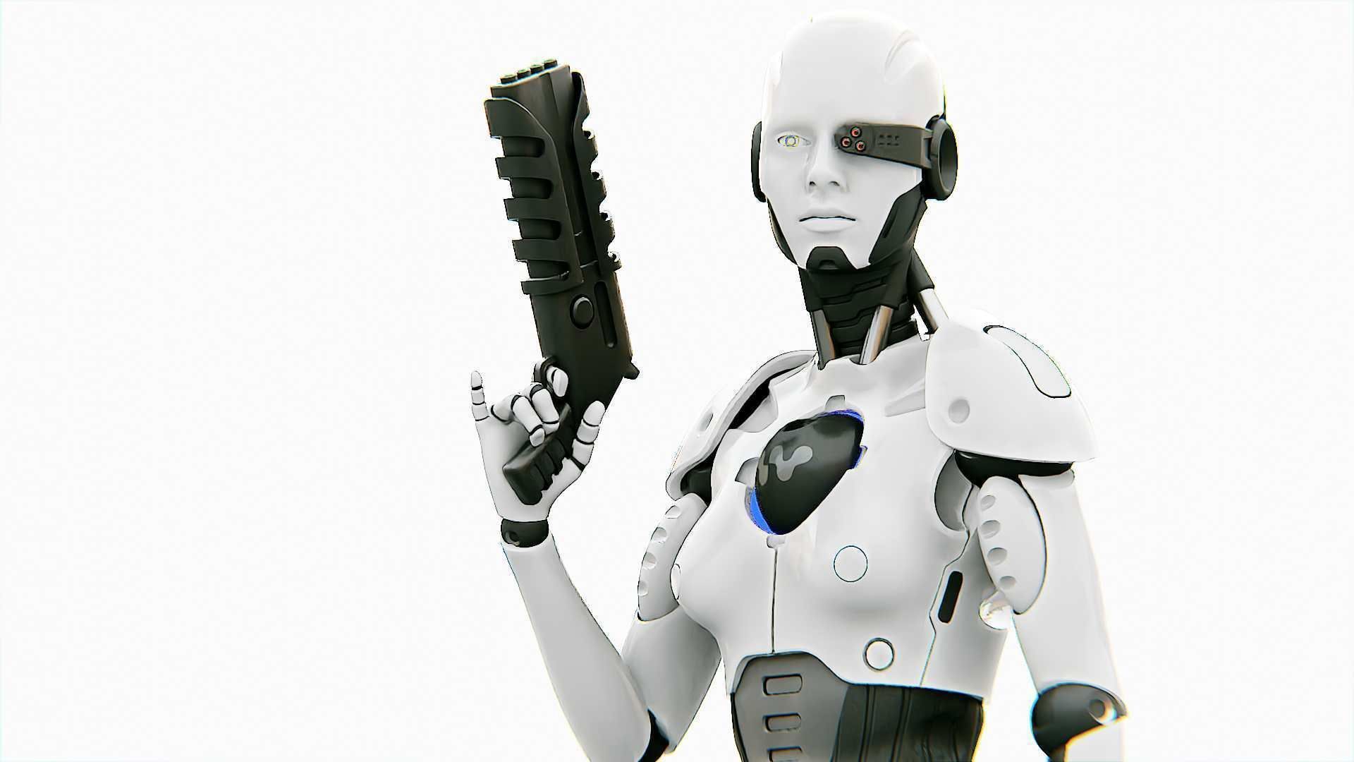ANDROID OMEGA-B   RIGGED 3D model_1