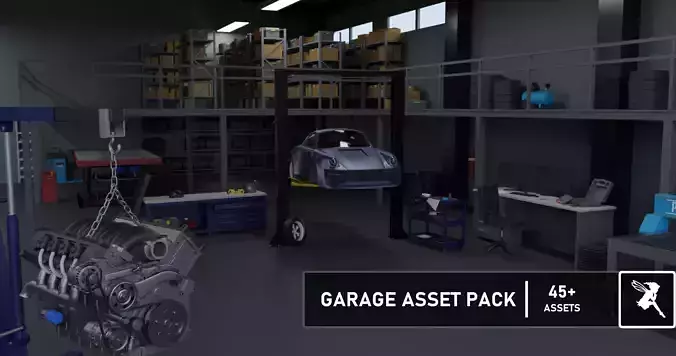 Garage and Car Repair Shop Asset Pack