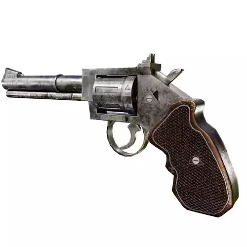 Webley Revolver Pistol 3D model