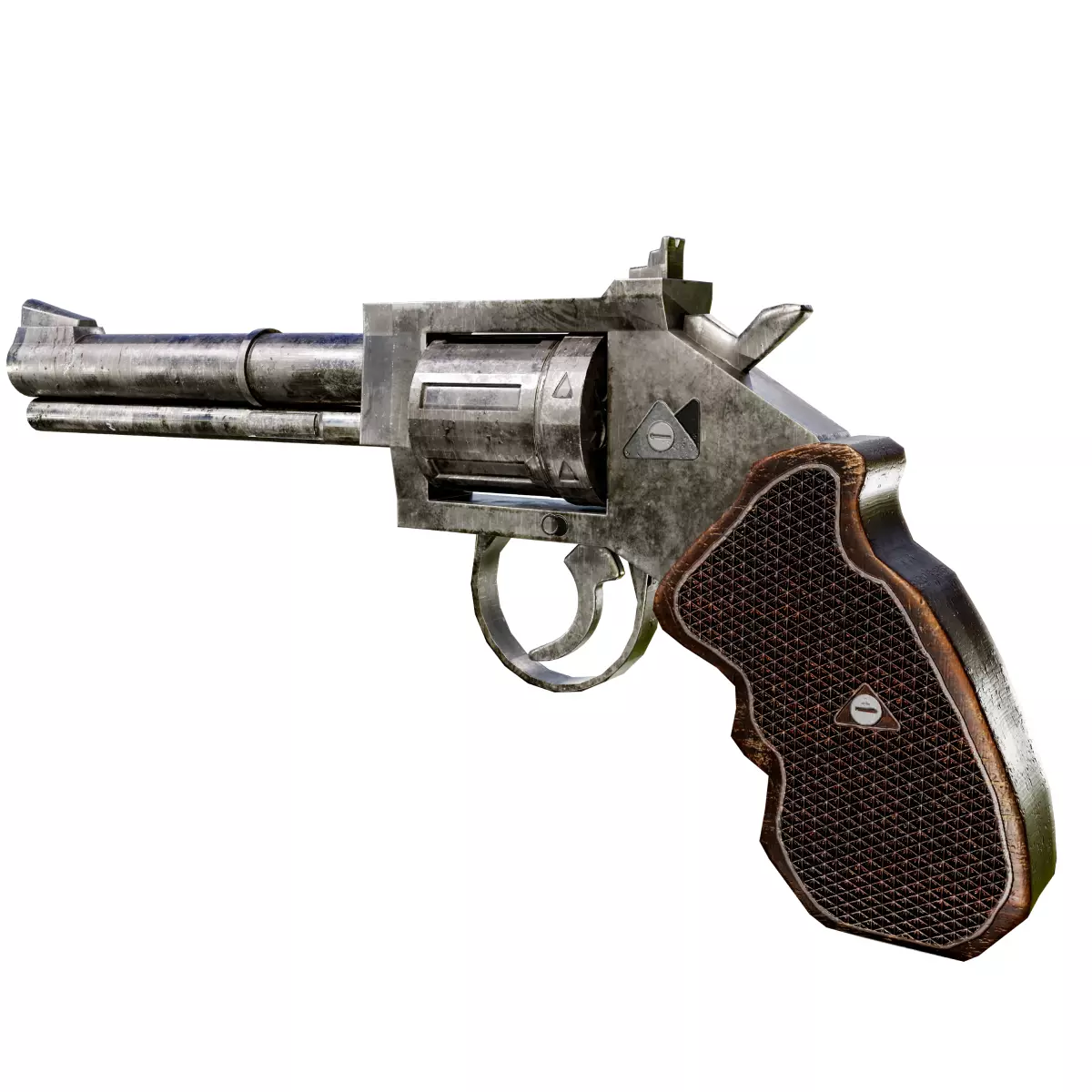 Webley Revolver Pistol 3D model_0