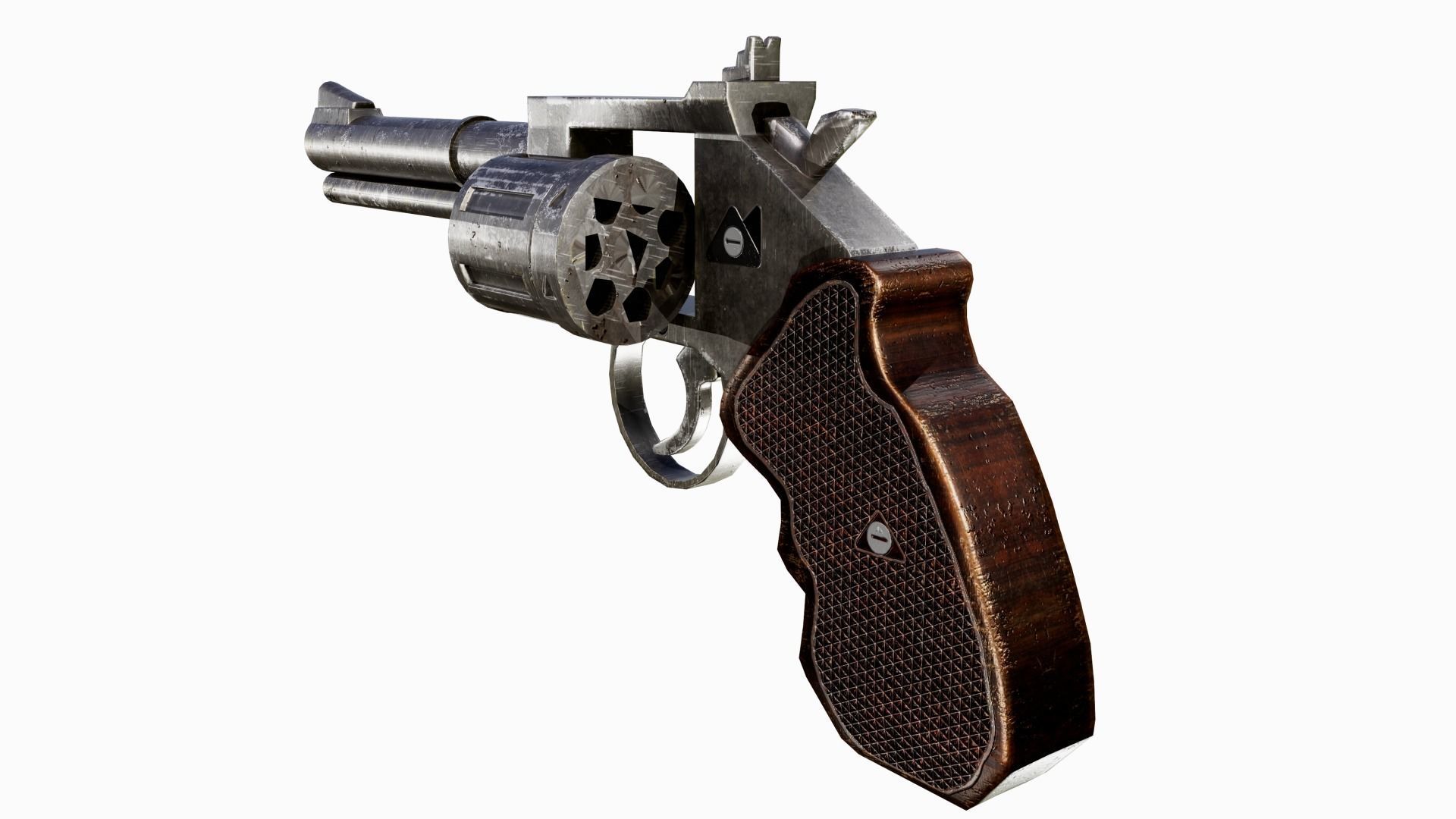 Webley Revolver Pistol 3D model_6