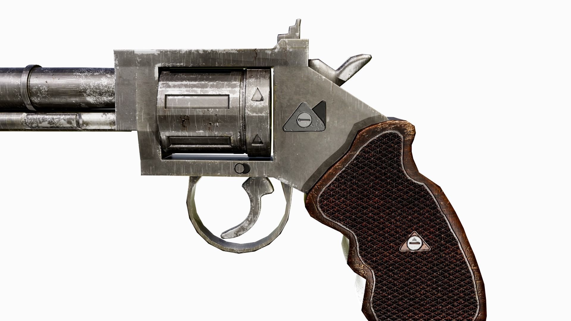 Webley Revolver Pistol 3D model_8