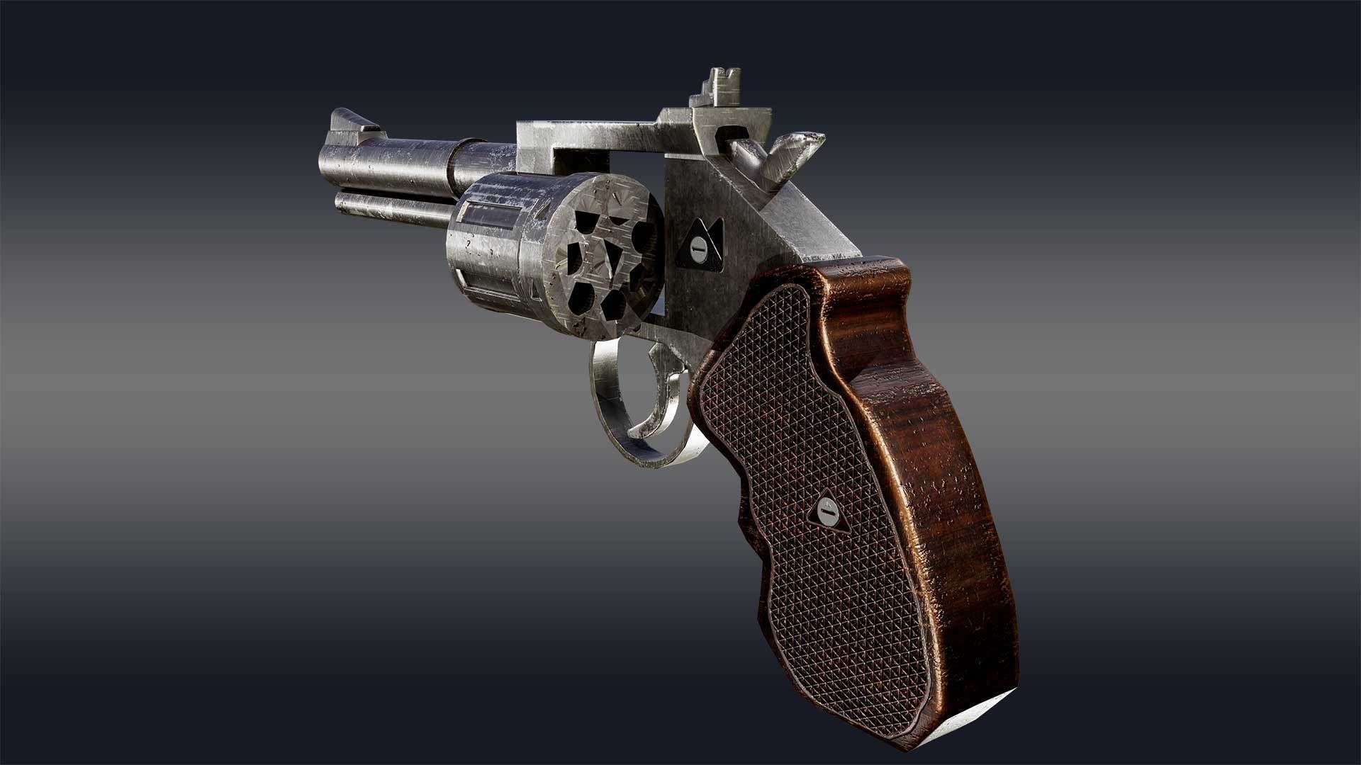 Webley Revolver Pistol 3D model_5