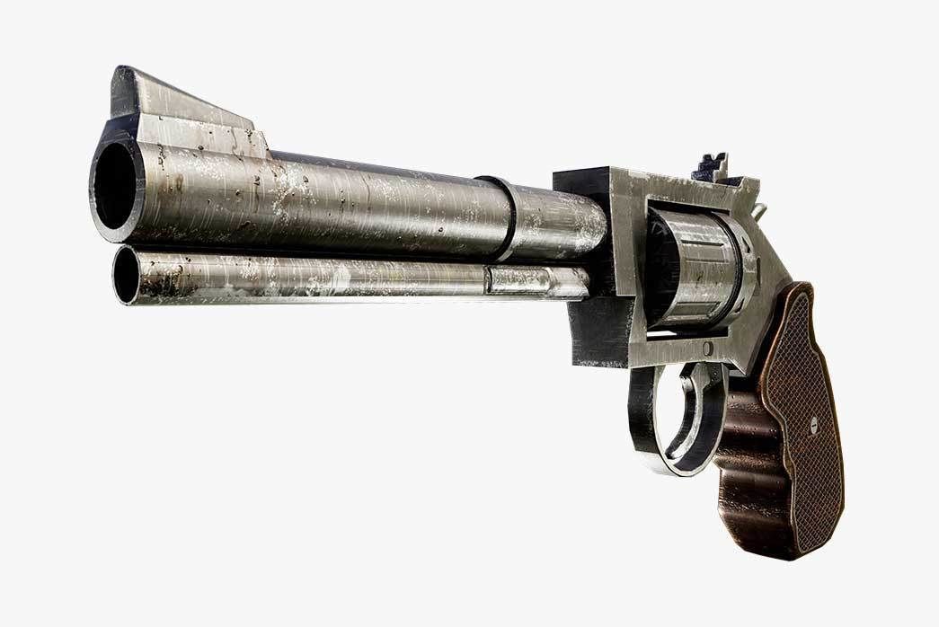 Webley Revolver Pistol 3D model_2