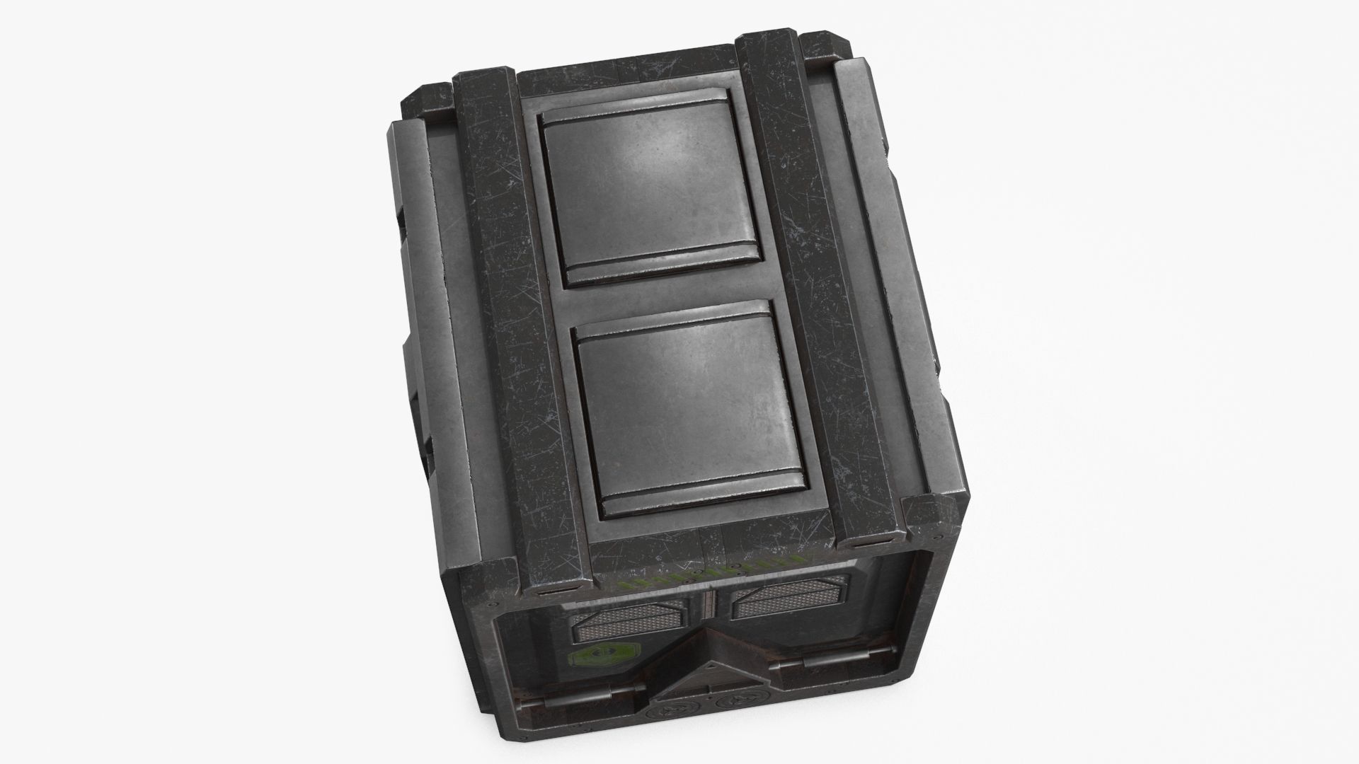 Sci-fi Container set of 3 v6 Low-poly 3D model_12