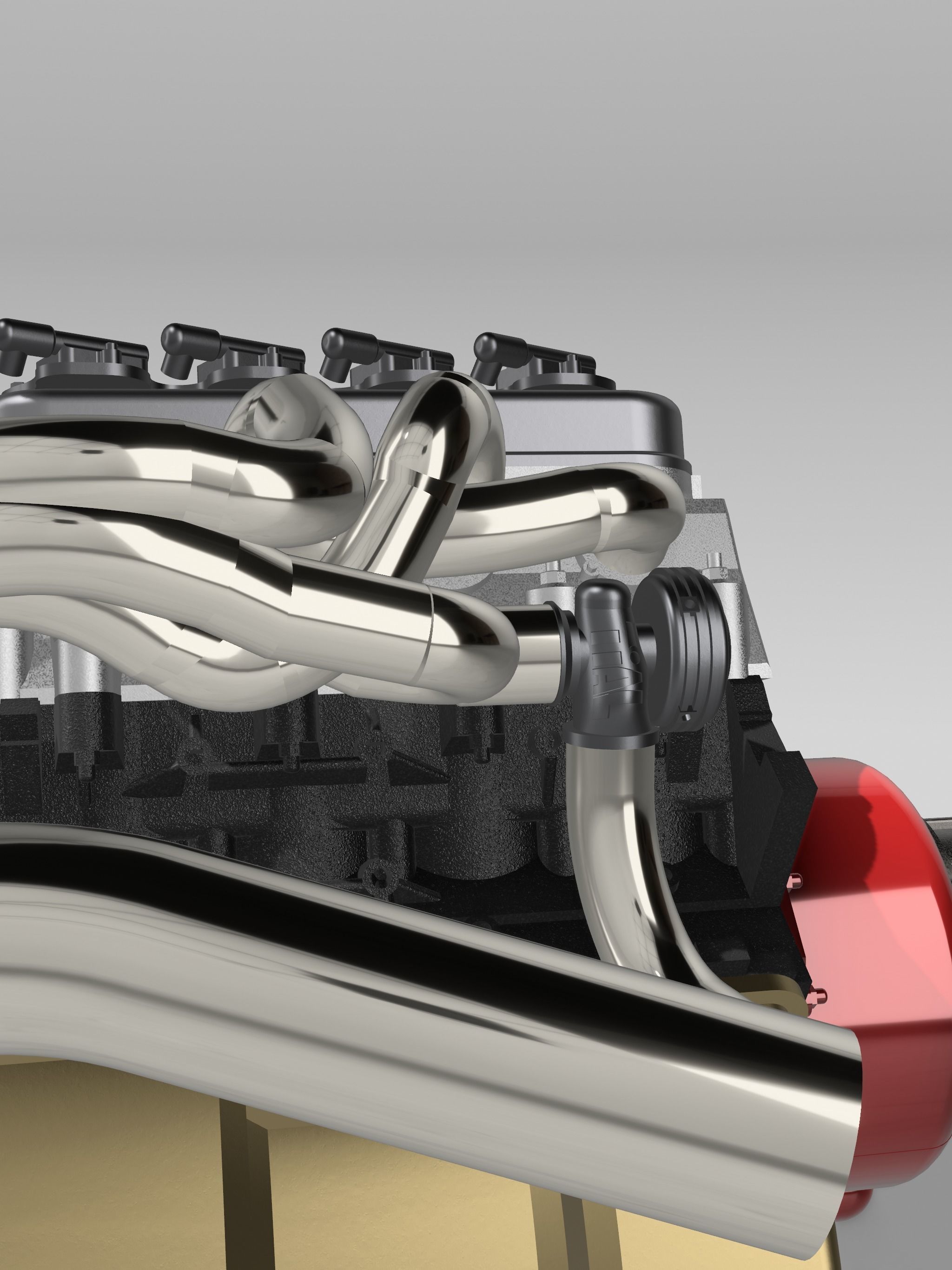 Blueprint Engines 4cyl LSX engine with sequential gearbox 3D print model_10