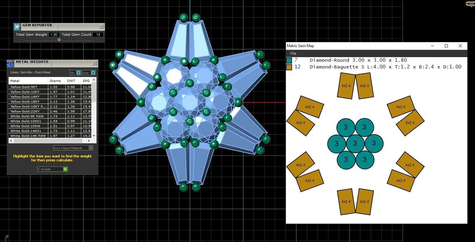 Rose Gold Diamond Women Earring 3D print Model 3D print model_2