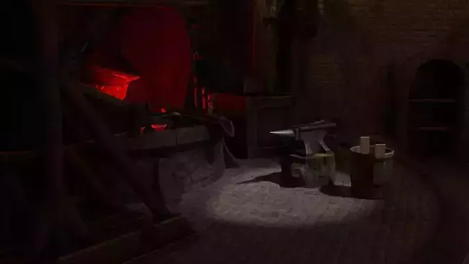 The Forge Low-poly 3D model