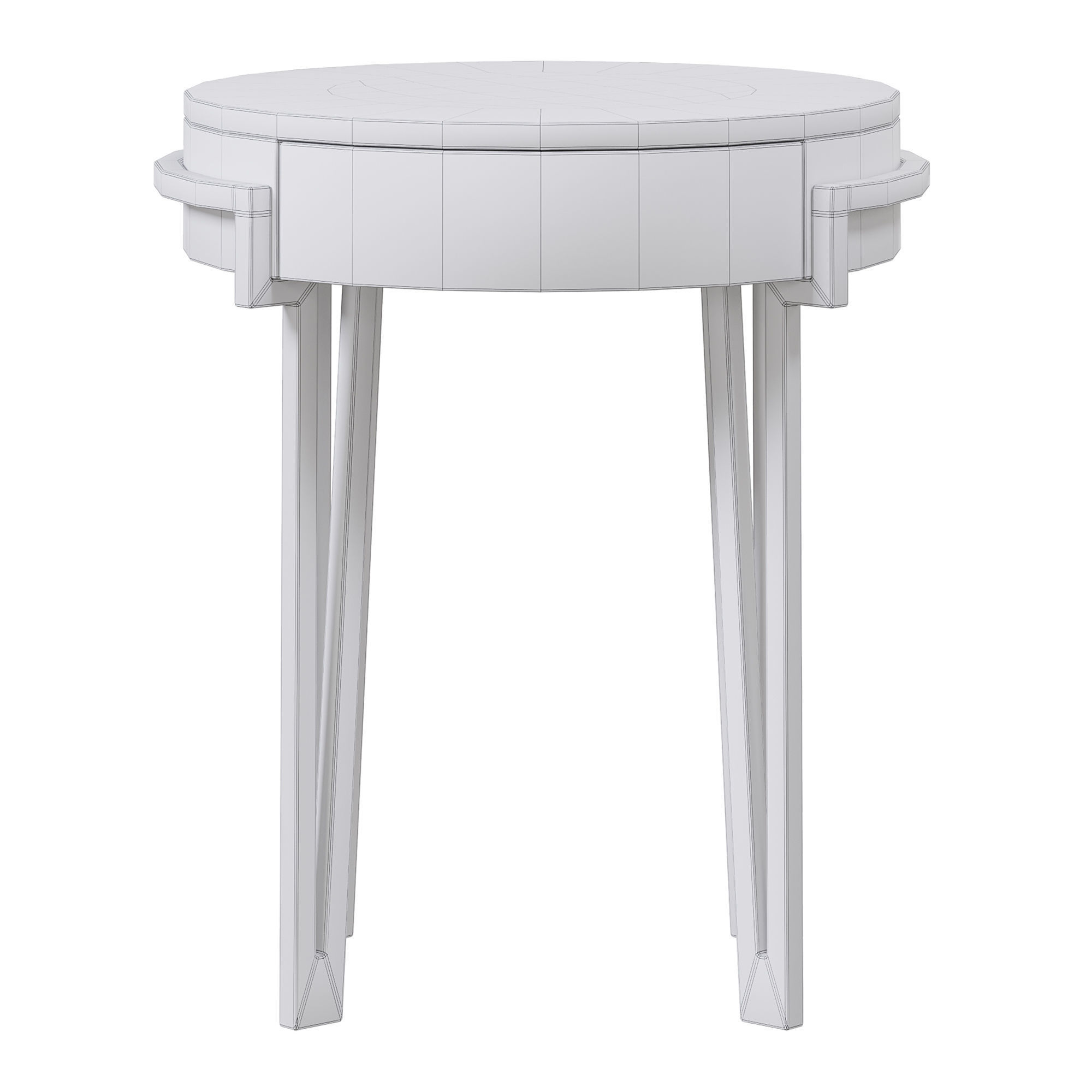 IRON EYE ROUND LAMP TABLE by bakerfurniture 3D model_3