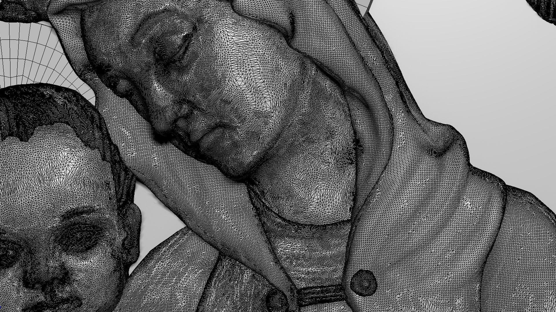 Virgin and Child Bas-relief 3D model_7