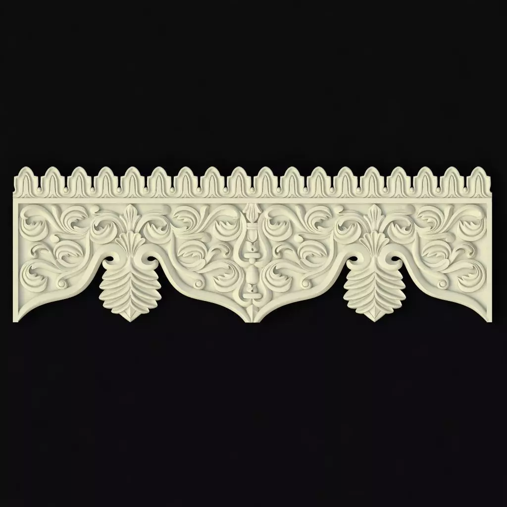 Central decor ornament for furniture 3D model