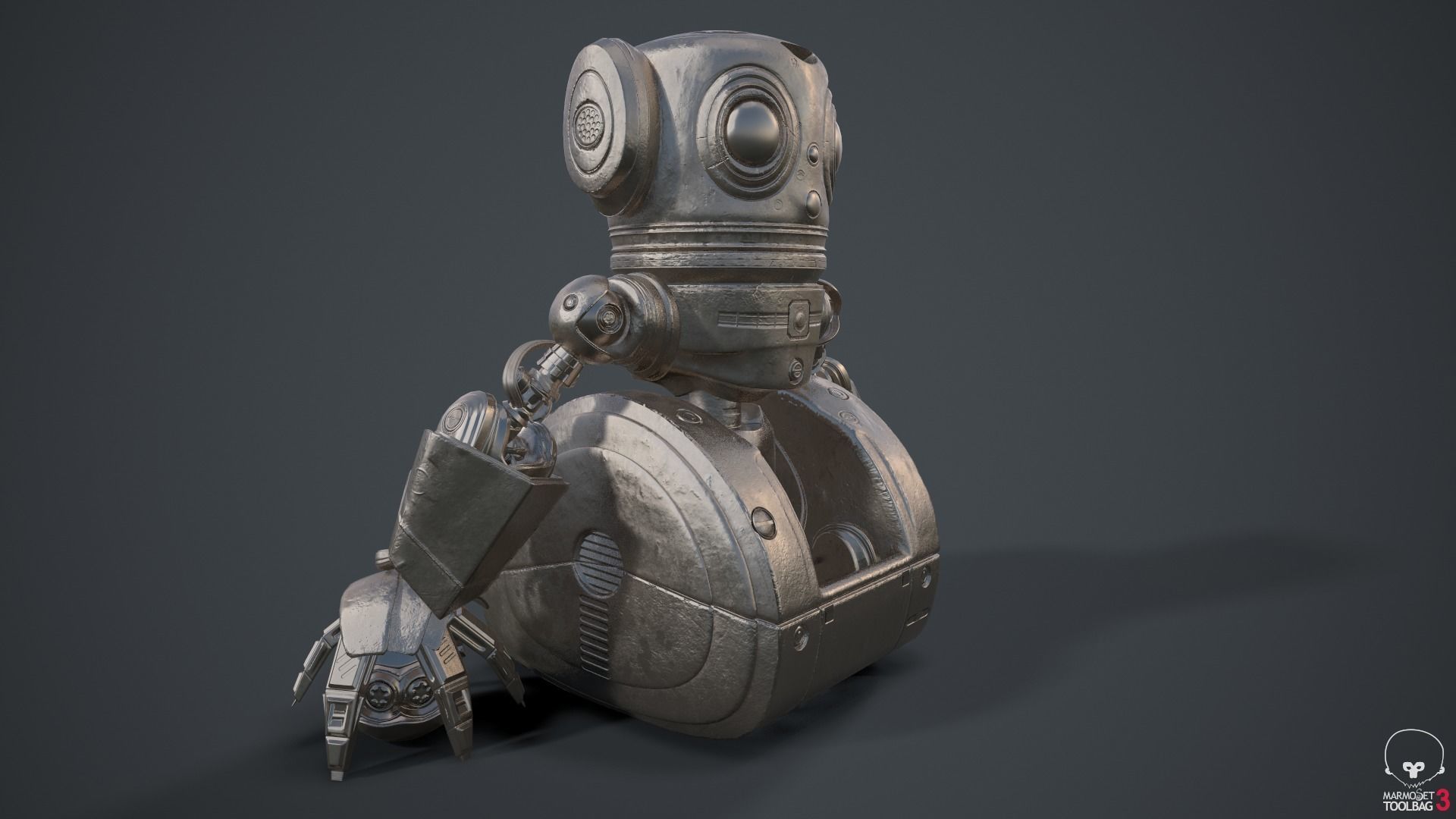 Cute Robot Clay 3D model_32