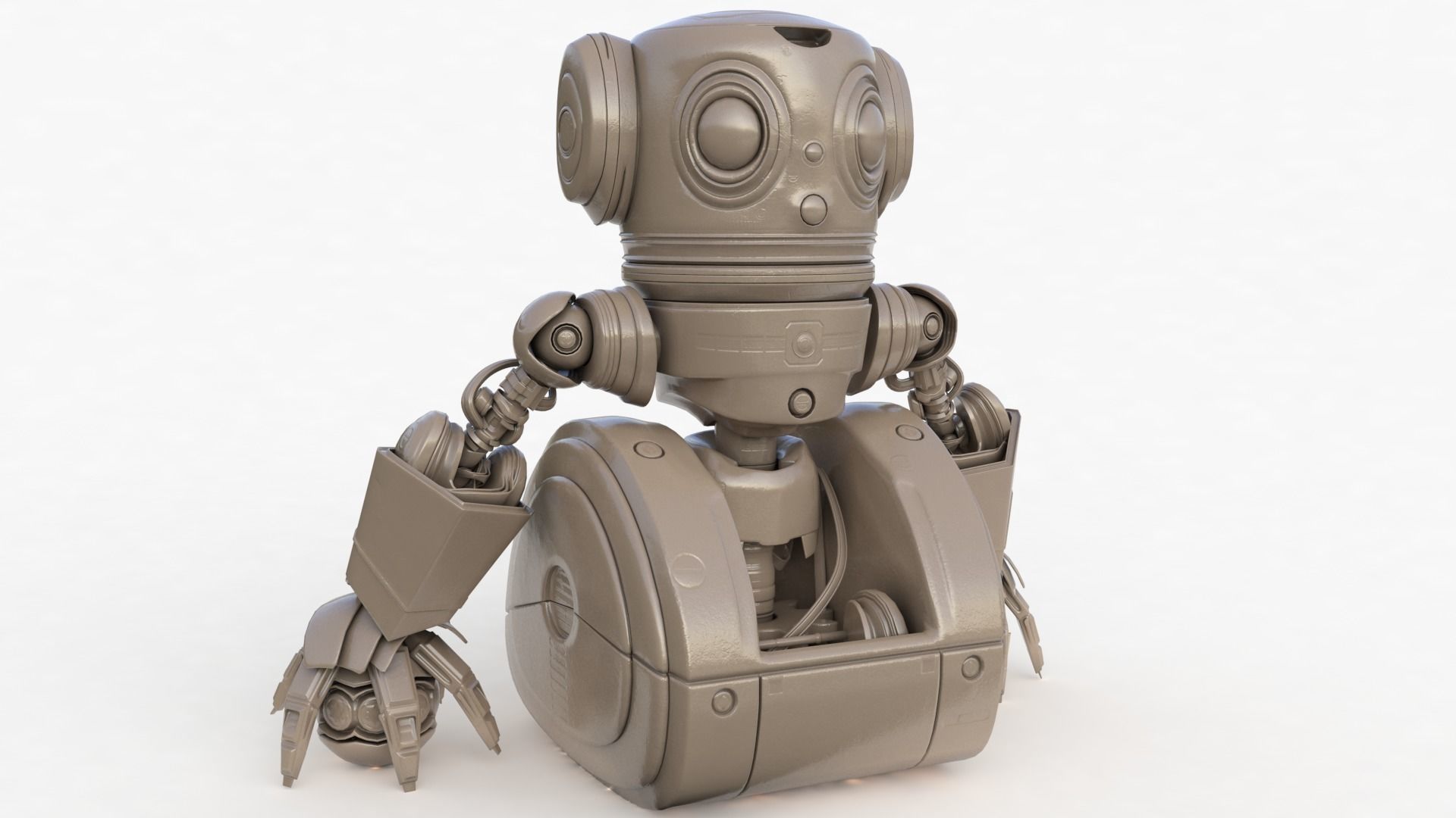 Cute Robot Clay 3D model_21