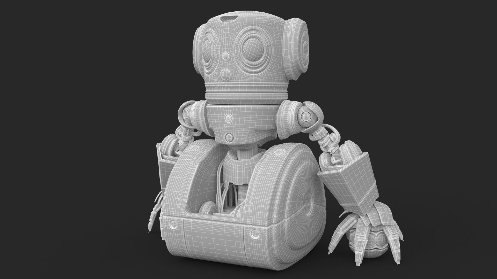 Cute Robot Clay 3D model_25