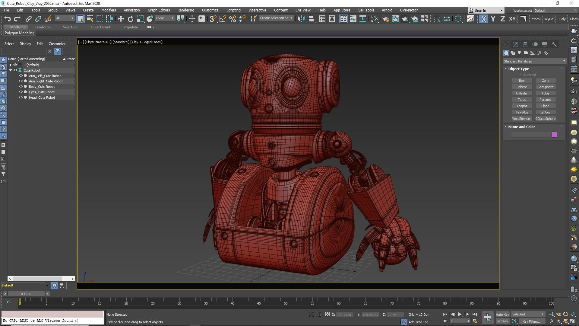 Cute Robot Clay 3D model_34