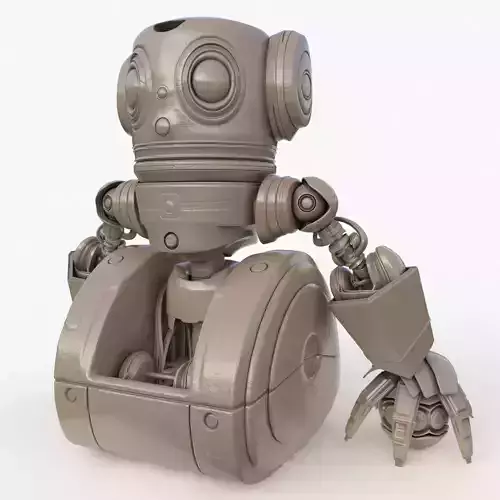 Cute Robot Clay 3D model