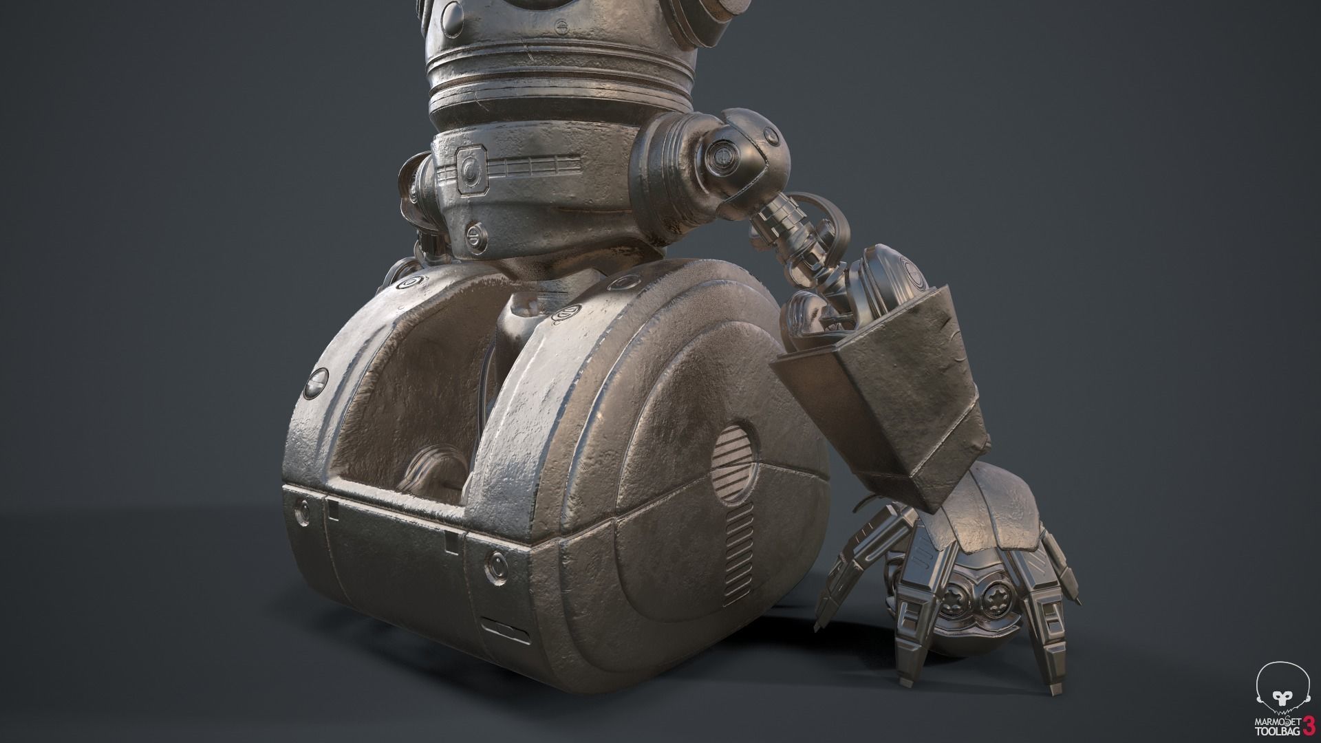 Cute Robot Clay 3D model_31