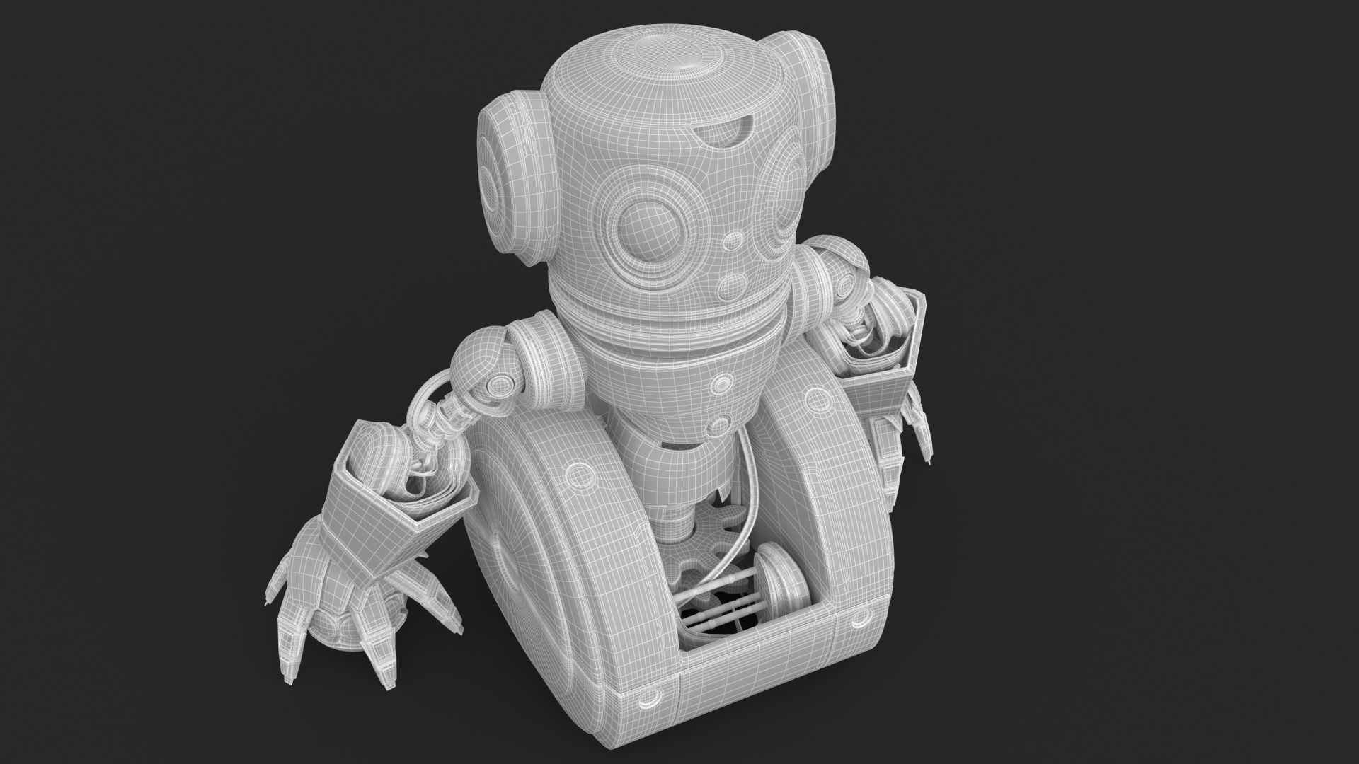 Cute Robot Clay 3D model_27