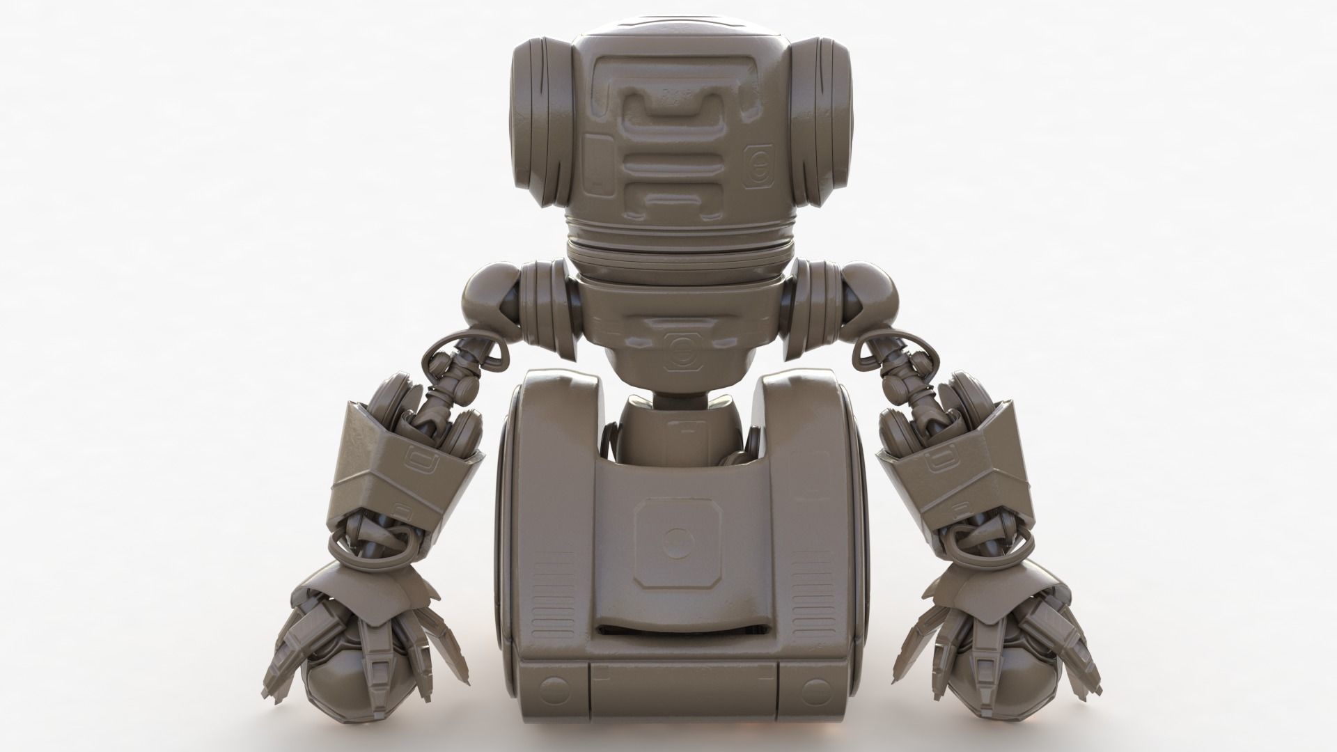 Cute Robot Clay 3D model_18