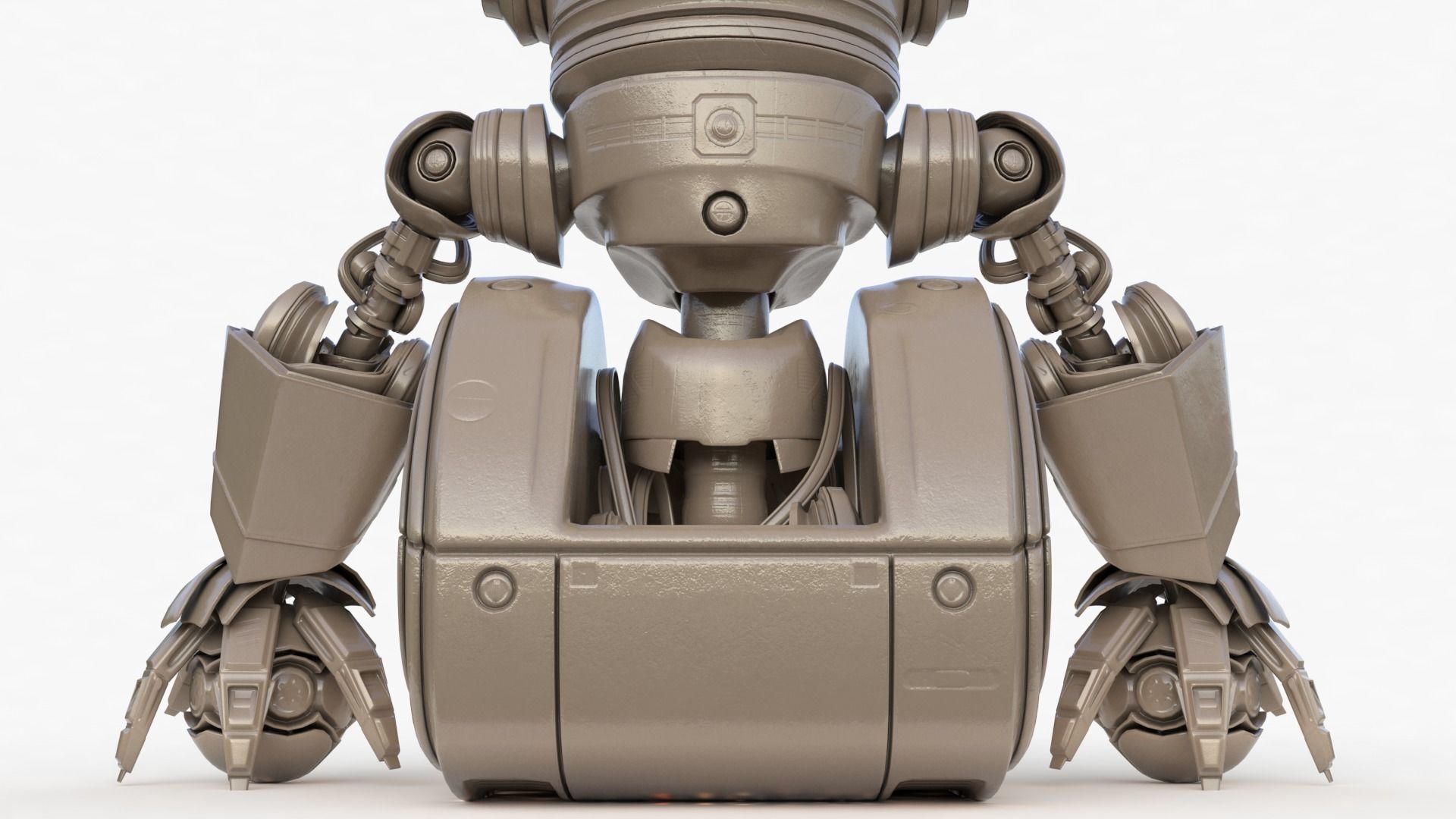 Cute Robot Clay 3D model_22