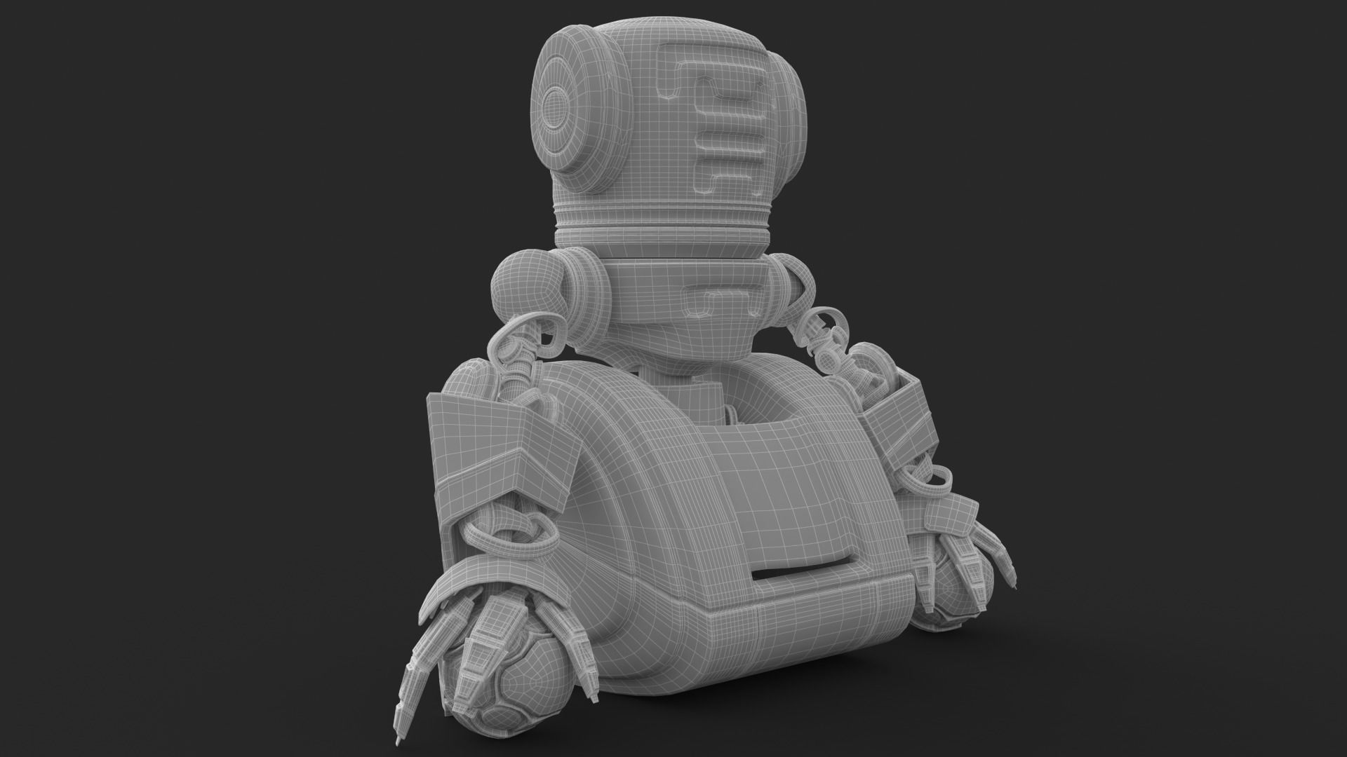 Cute Robot Clay 3D model_26