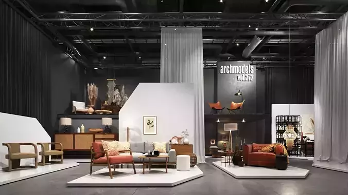 Archmodels vol 272 for 3dsmax - modern furniture sets 3D model
