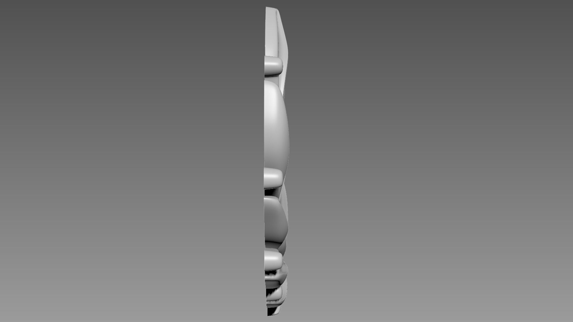 Olive branches emblem Bas-relief 3D model_3