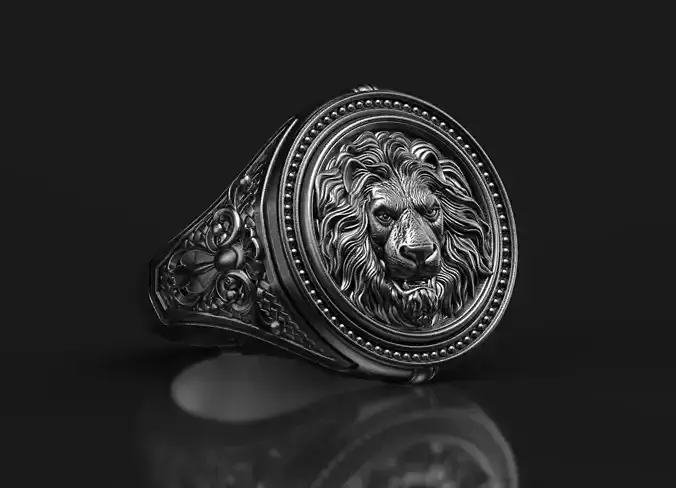 Lion RIng 3D Print Model 3D print model